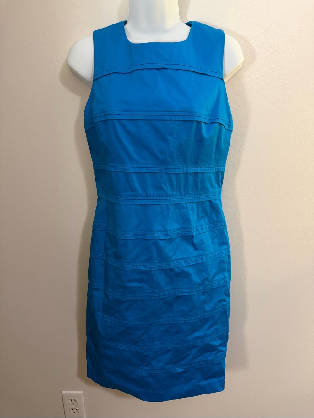 Calvin Klein Electric Blue Sleeveless Sheath Dress